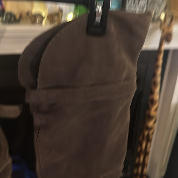 Brown Suede Over-the-Knee Boots - Picture 4 of 7